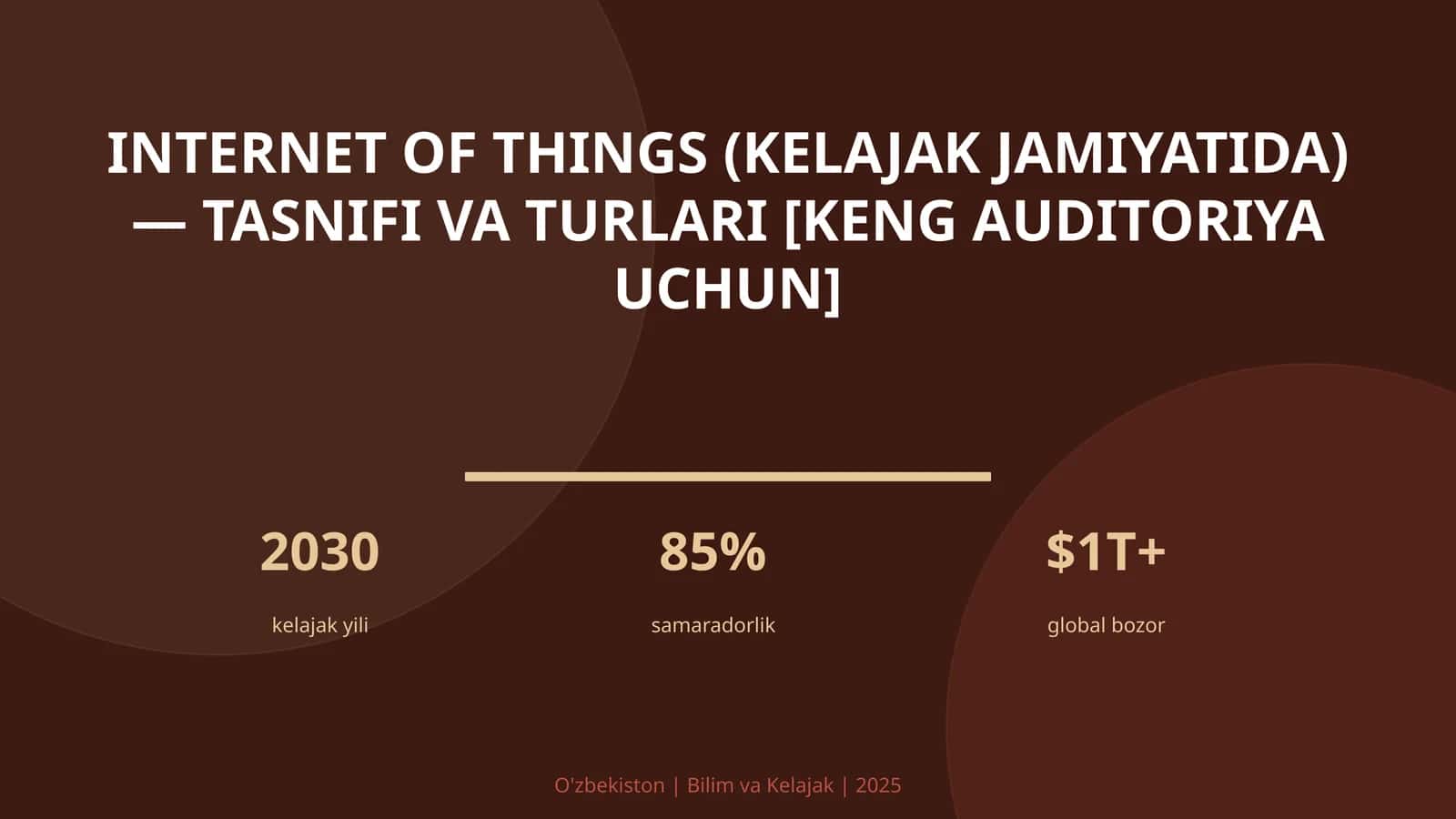 Internet of Things (kelajak jamiyatida) — tasnifi va turlari [keng auditoriya uchun]
