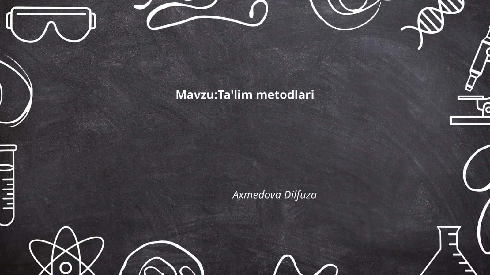 Ta'lim metodlari