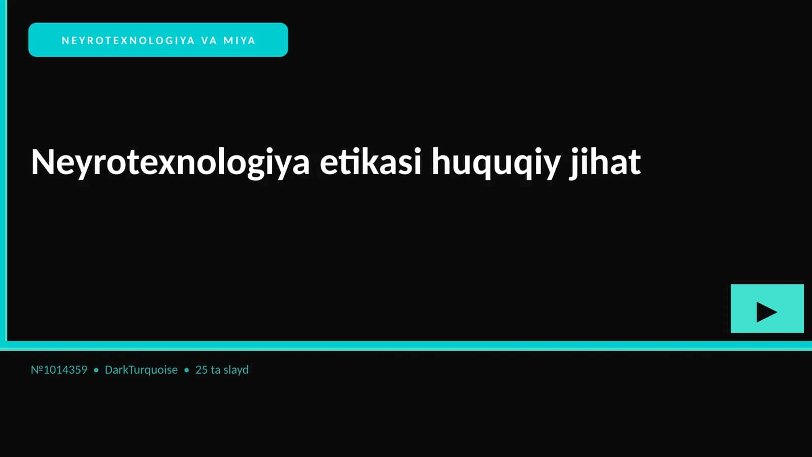 NEYROTEXNOLOGIYA VA MIYA