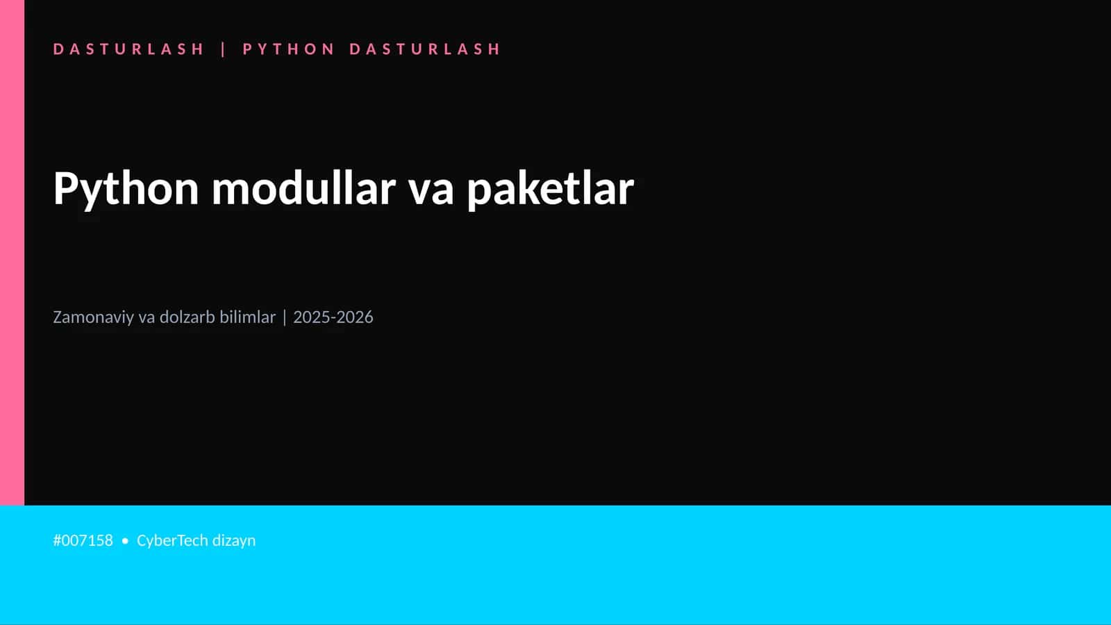 DASTURLASH | PYTHON DASTURLASH