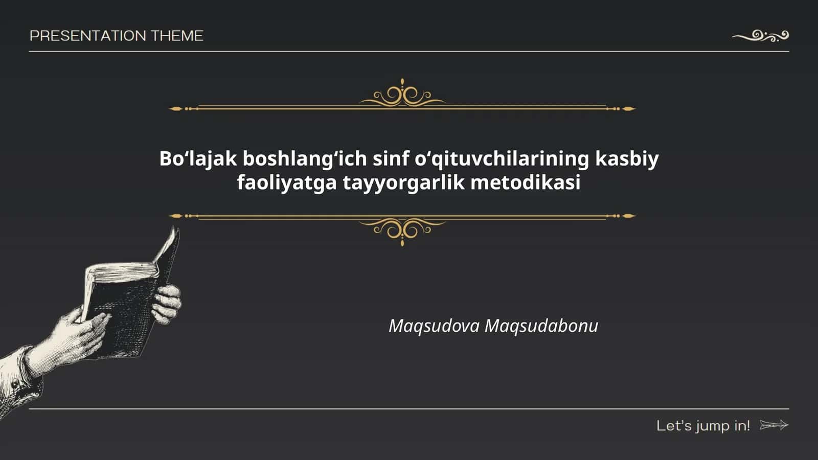 Boʻlajak boshlangʻich sinf oʻqituvchilarining kasbiy faoliyatga tayyorgarlik metodikasi