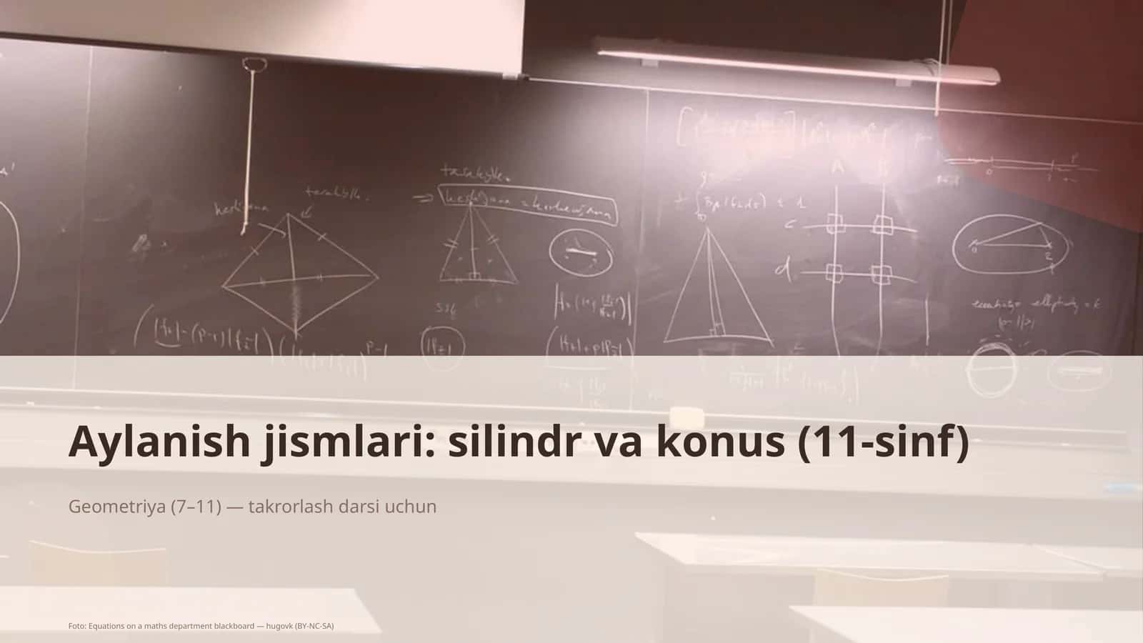 Aylanish jismlari: silindr va konus (11-sinf)