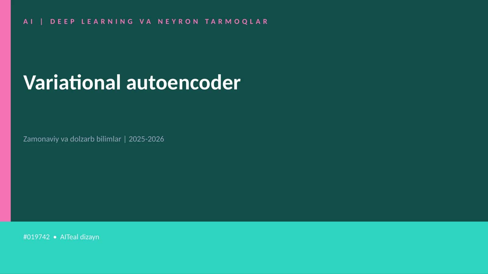 AI | DEEP LEARNING VA NEYRON TARMOQLAR