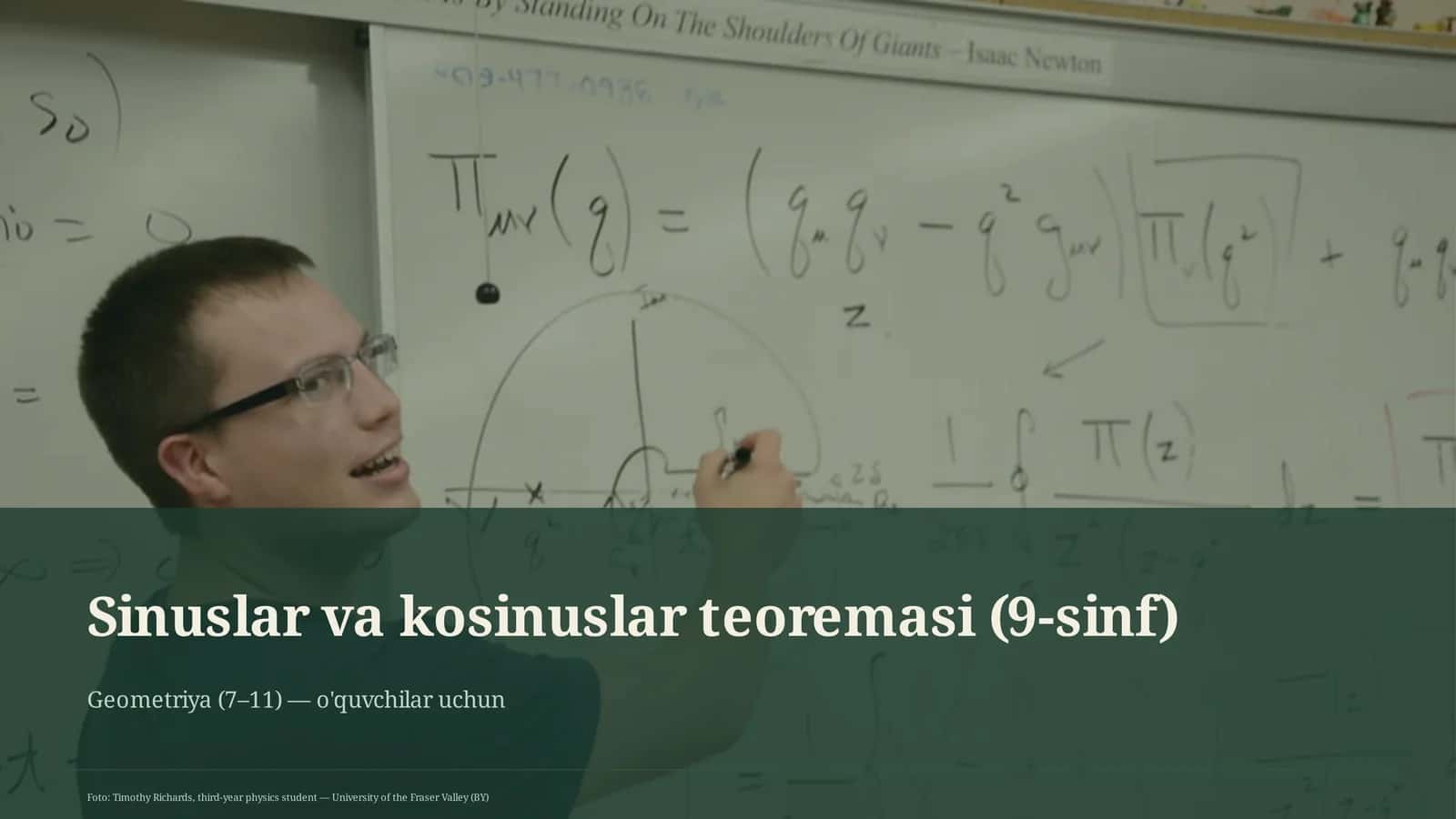 Sinuslar va kosinuslar teoremasi (9-sinf)