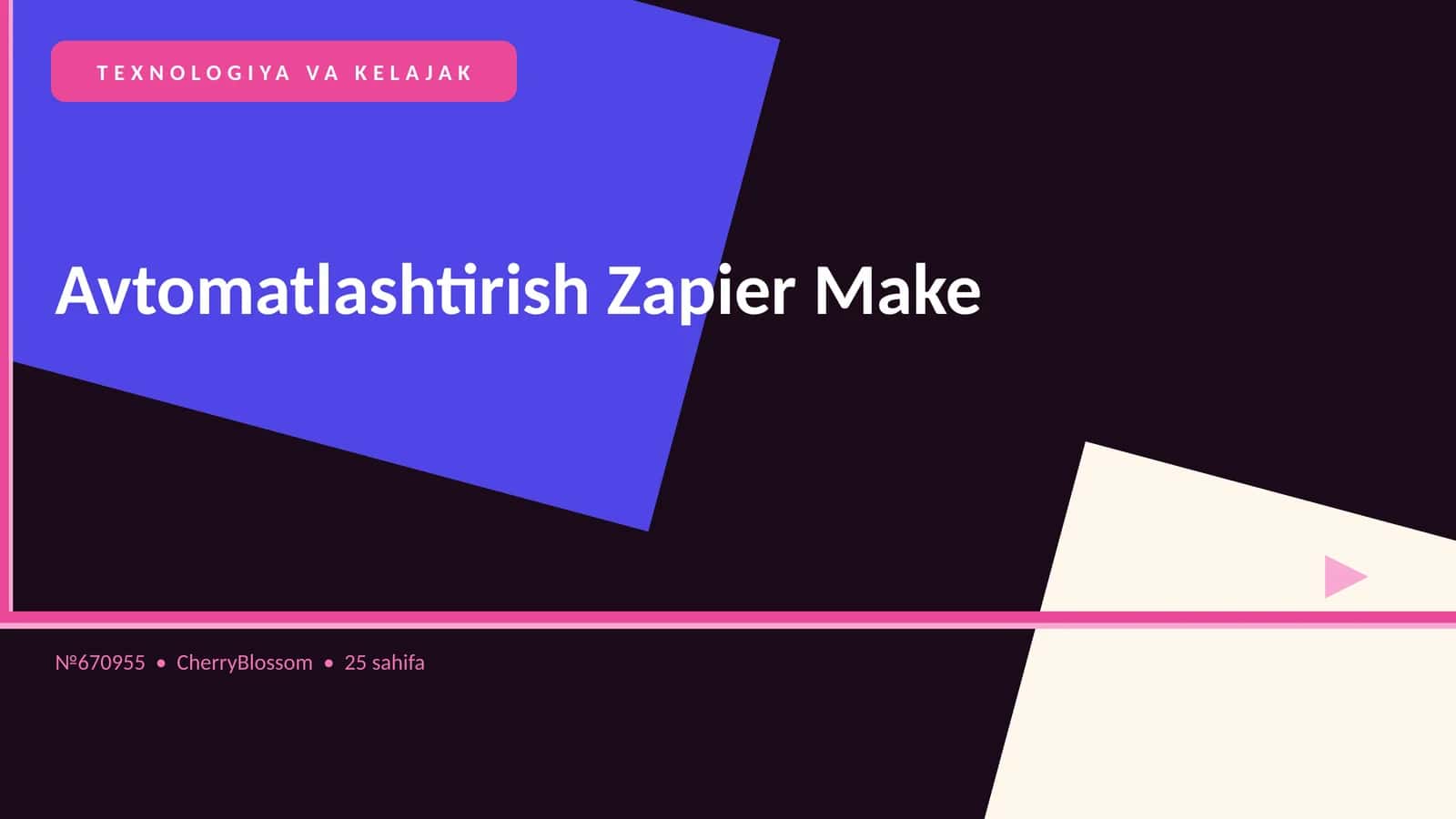 Avtomatlashtirish Zapier Make