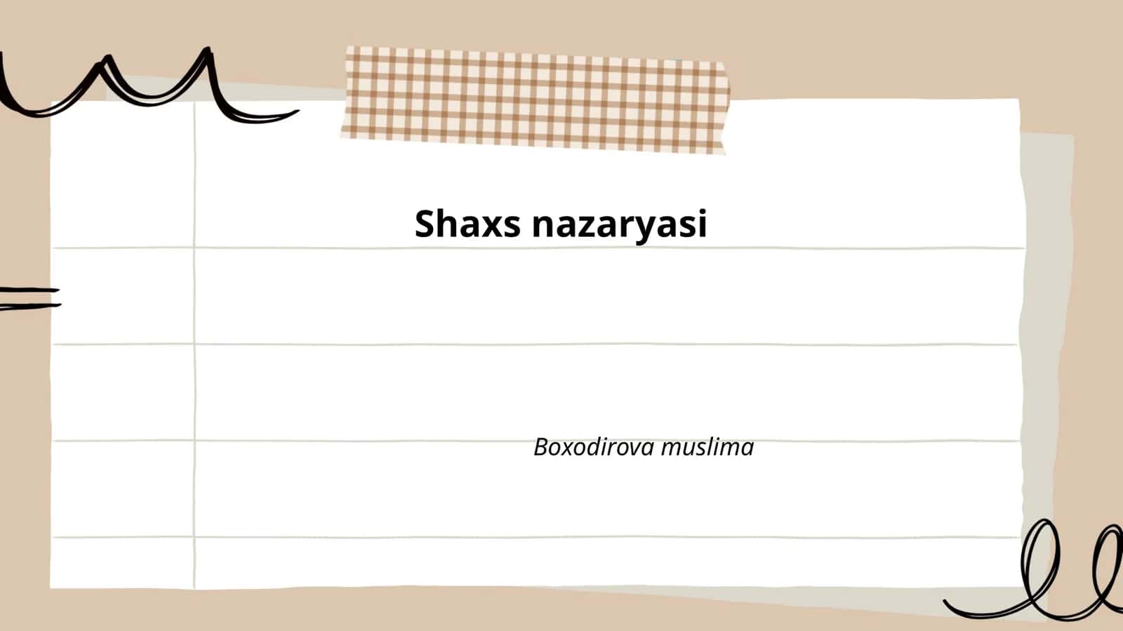 Shaxs nazaryasi
