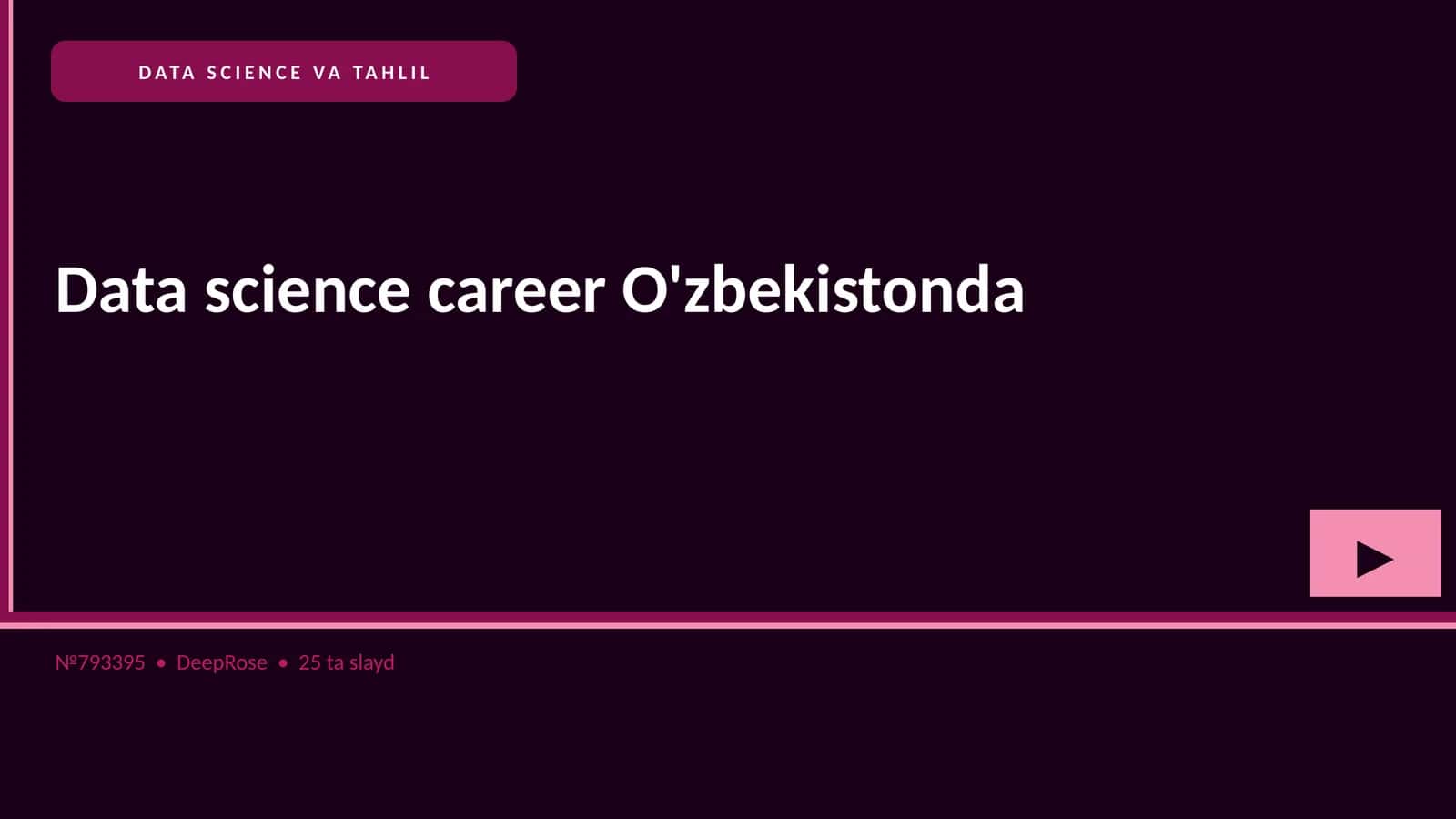 DATA SCIENCE VA TAHLIL