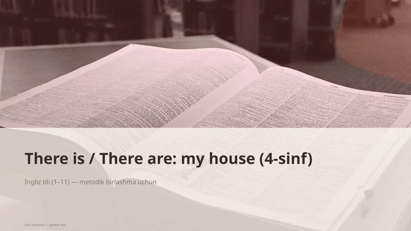 There is / There are: my house (4-sinf)