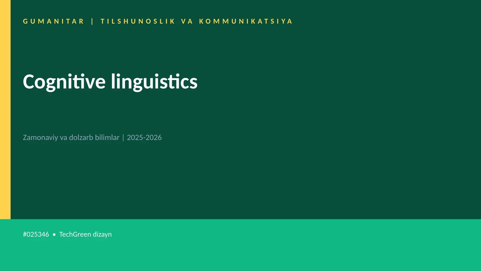 Cognitive linguistics