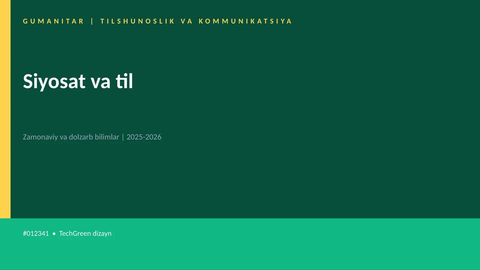 Siyosat va til