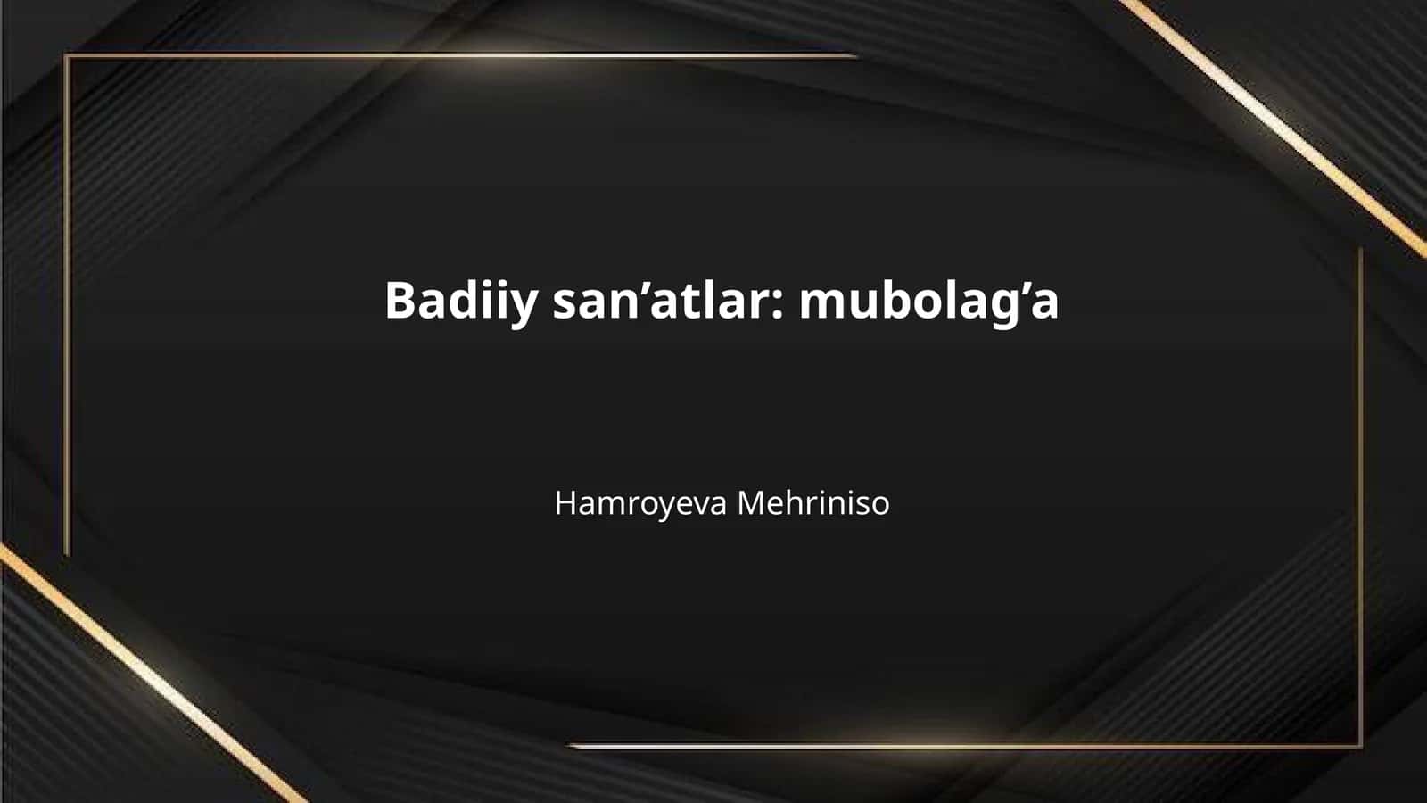 Badiiy san’atlar: mubolag’a