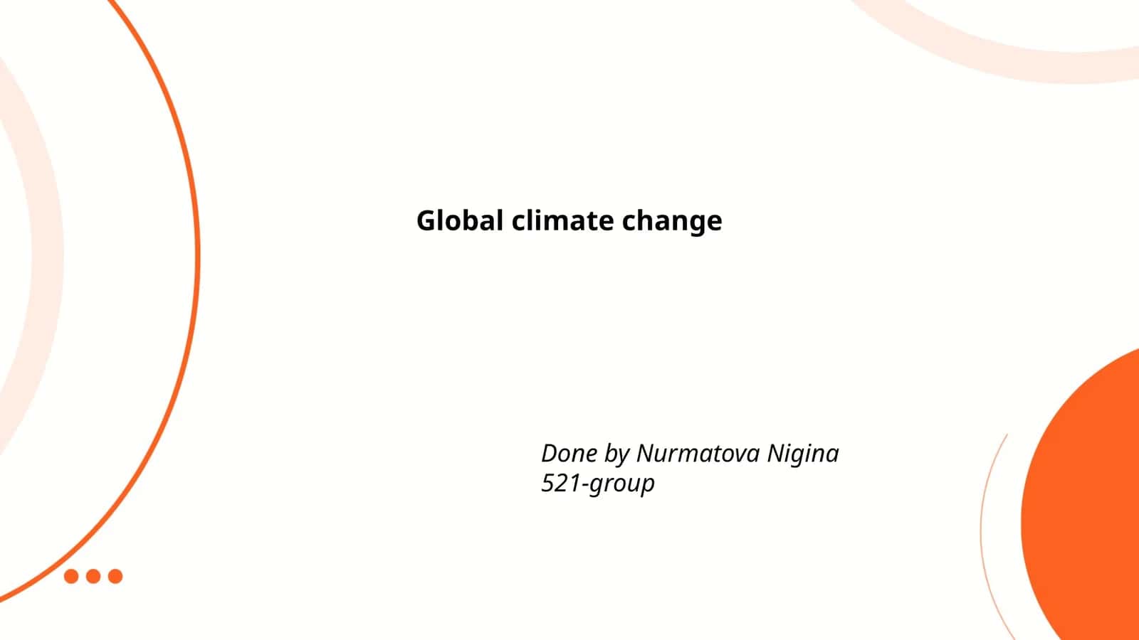 Global climate change