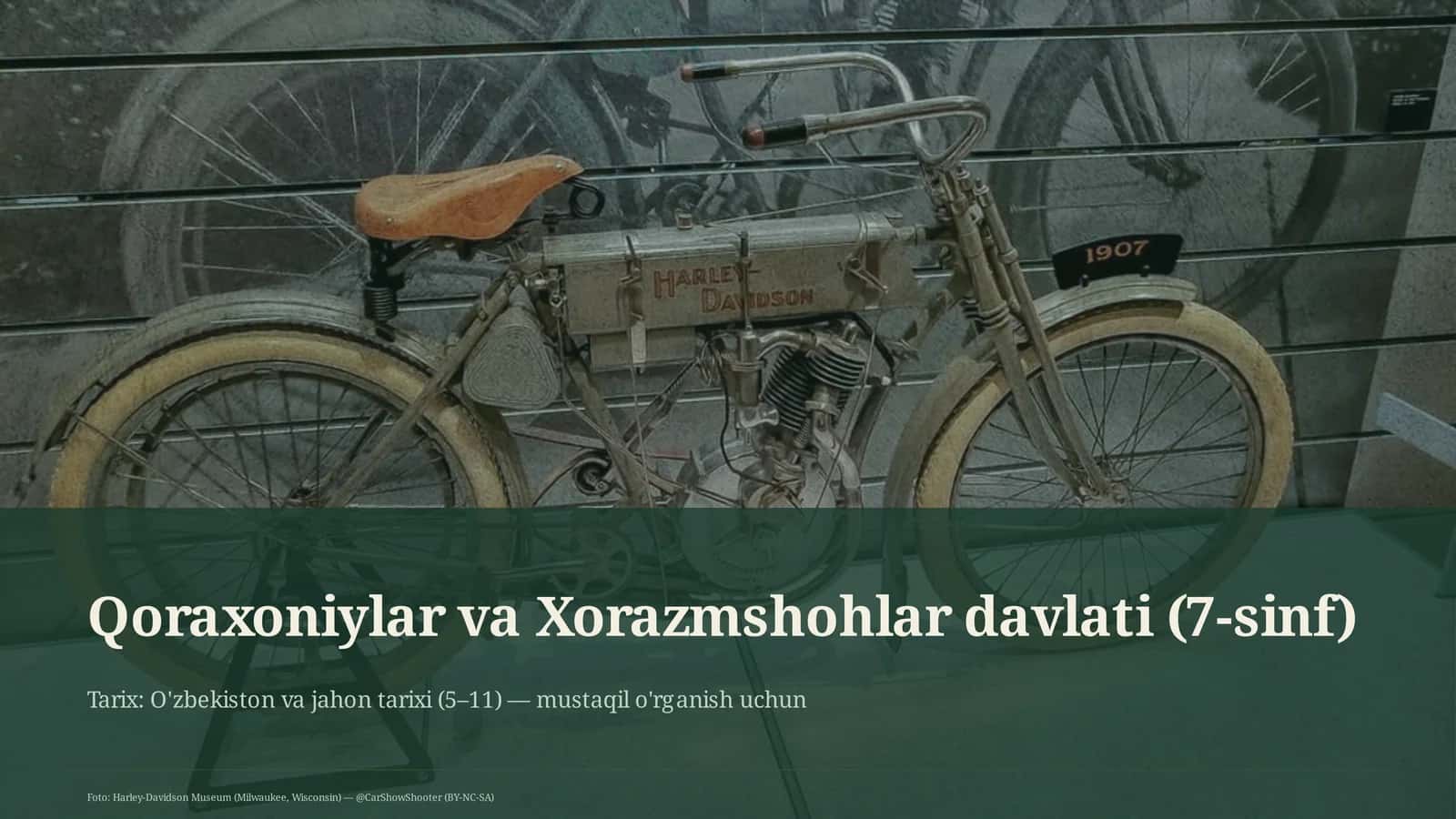 Qoraxoniylar va Xorazmshohlar davlati (7-sinf)