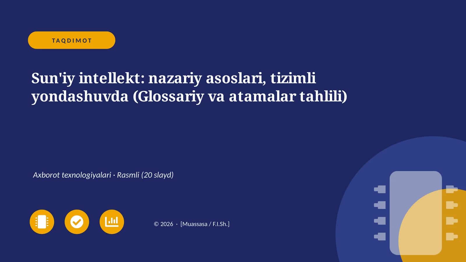 Sun'iy intellekt: nazariy asoslari, tizimli yondashuvda (Glossariy va atamalar tahlili)