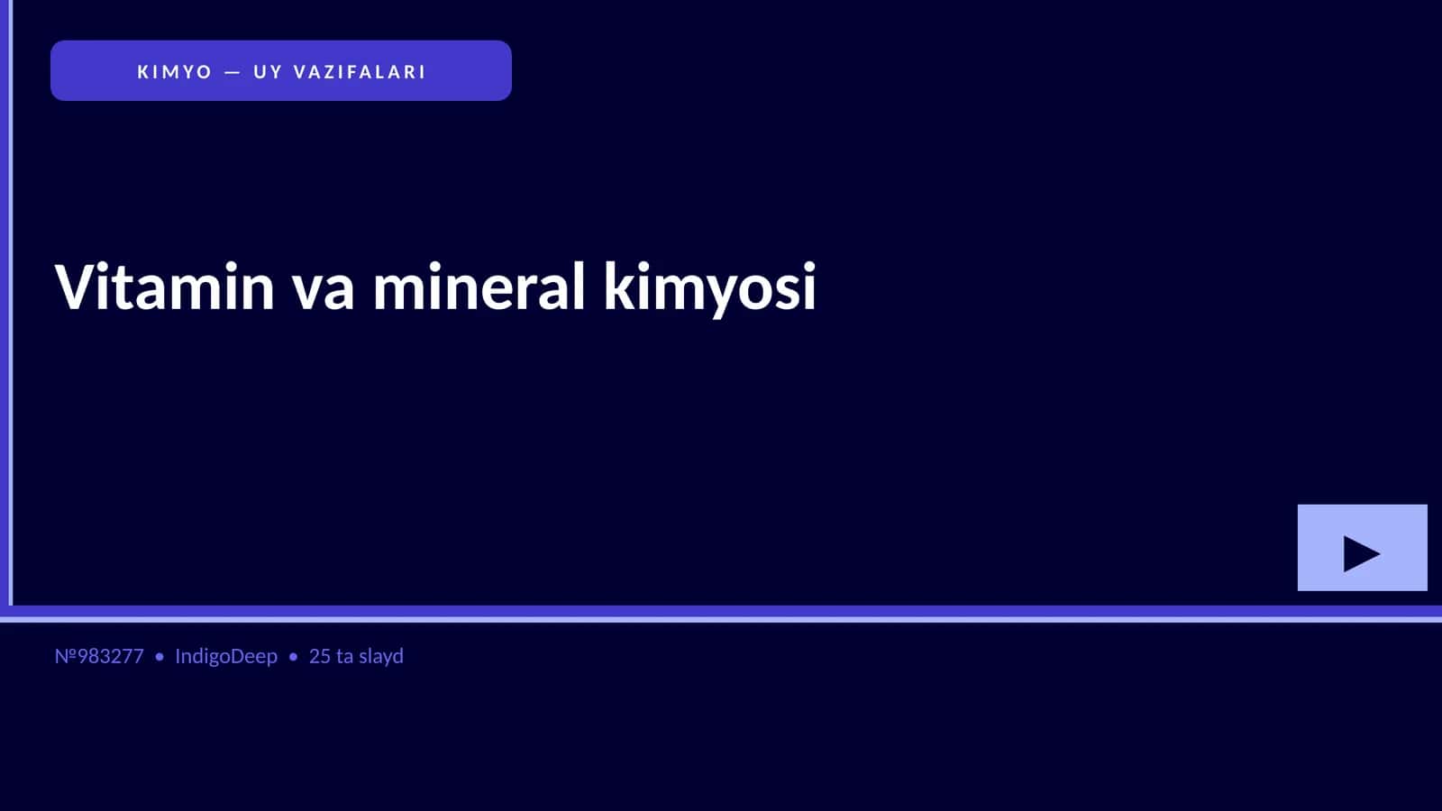 Vitamin va mineral kimyosi