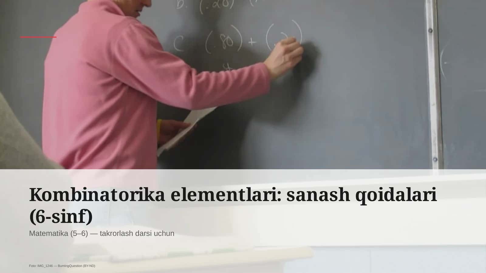 Kombinatorika elementlari: sanash qoidalari (6-sinf)