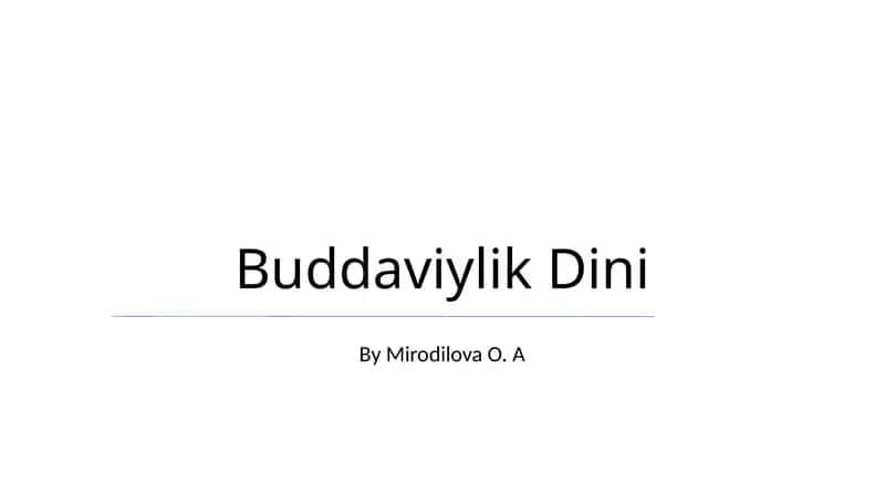 Buddaviylik Dini