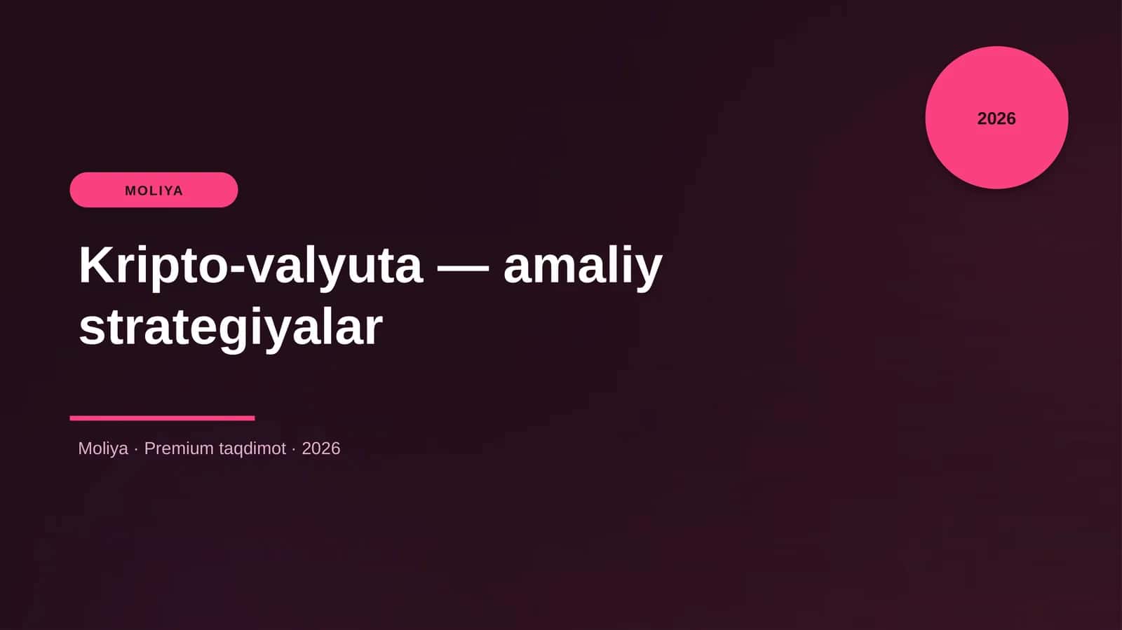Kripto-valyuta — amaliy strategiyalar