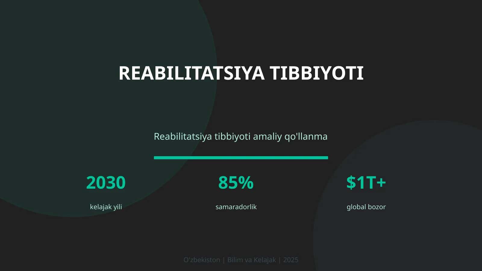 REABILITATSIYA TIBBIYOTI