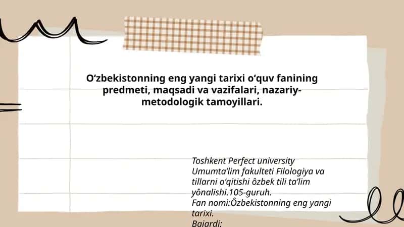 Ôzbekistonning eng yangi tarixi