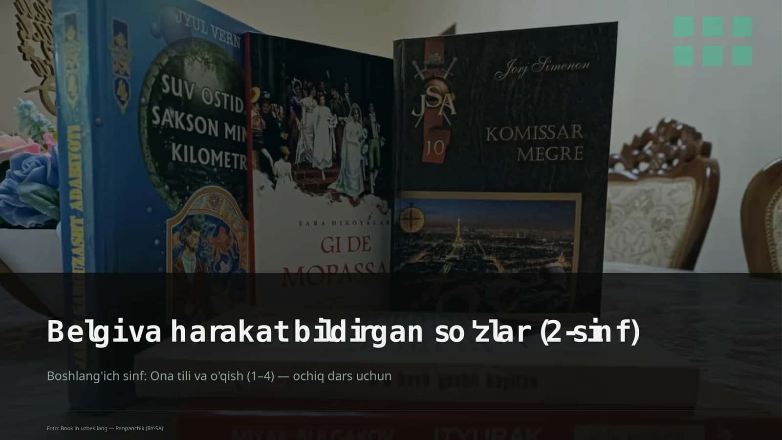 Belgi va harakat bildirgan so'zlar (2-sinf)