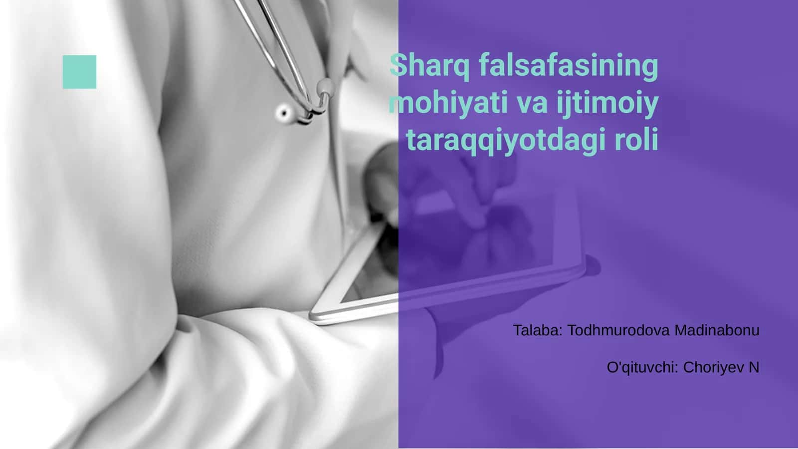 Sharq falsafasining mohiyati va ijtimoiy taraqqiyotdagi roli