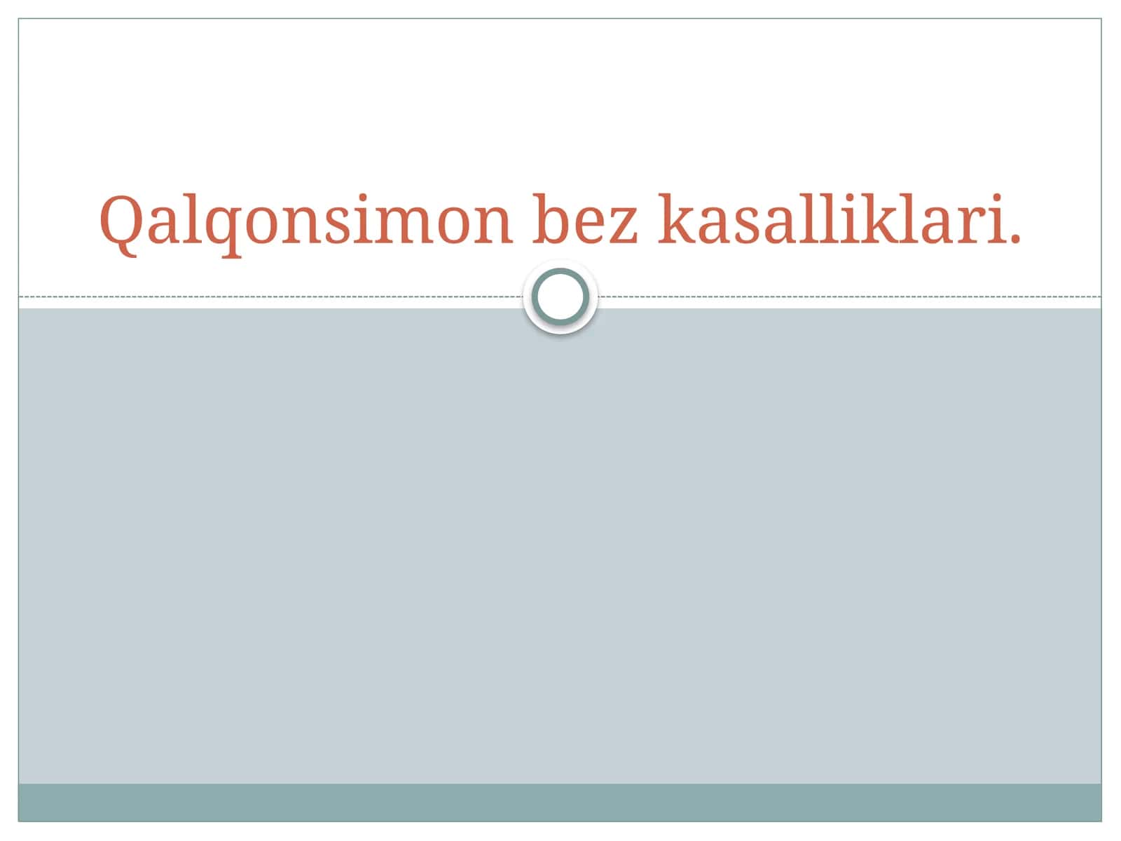 Qalqonsimon bez kasalliklari