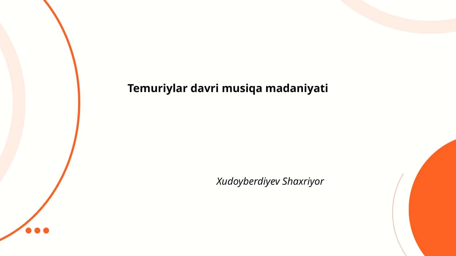 Temuriylar davri musiqa madaniyati