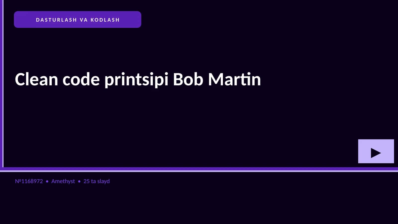 Clean code printsipi Bob Martin