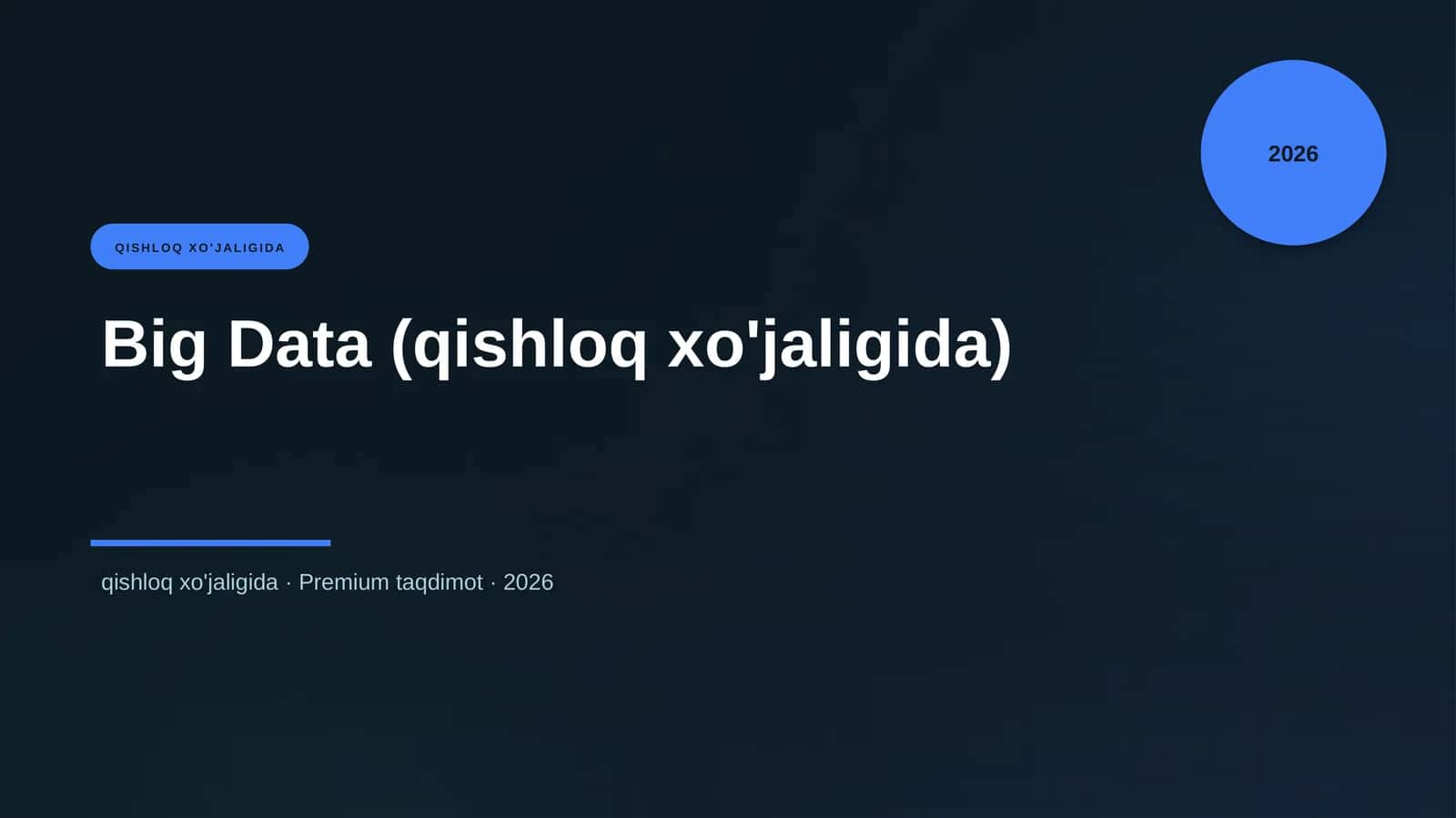 Big Data (qishloq xo'jaligida)
