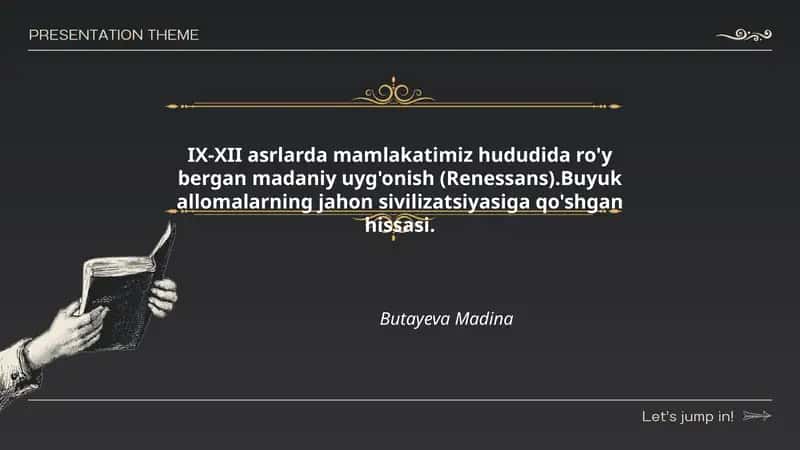 IX-XII asrlarda mamlakatimiz hududida ro'y bergan madaniy uyg'onish (Renessans)