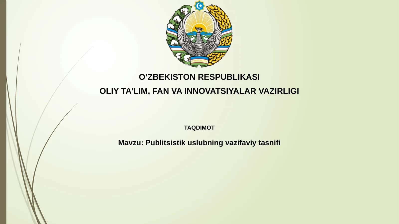 Publitsistik uslubning vazifaviy tasnifi
