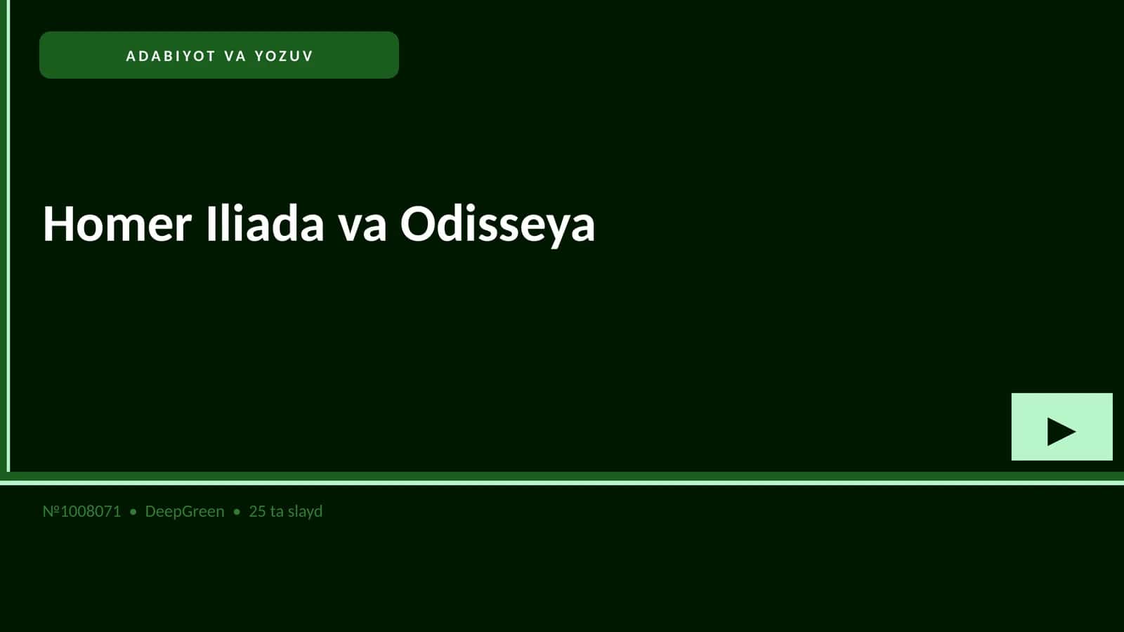 Homer Iliada va Odisseya