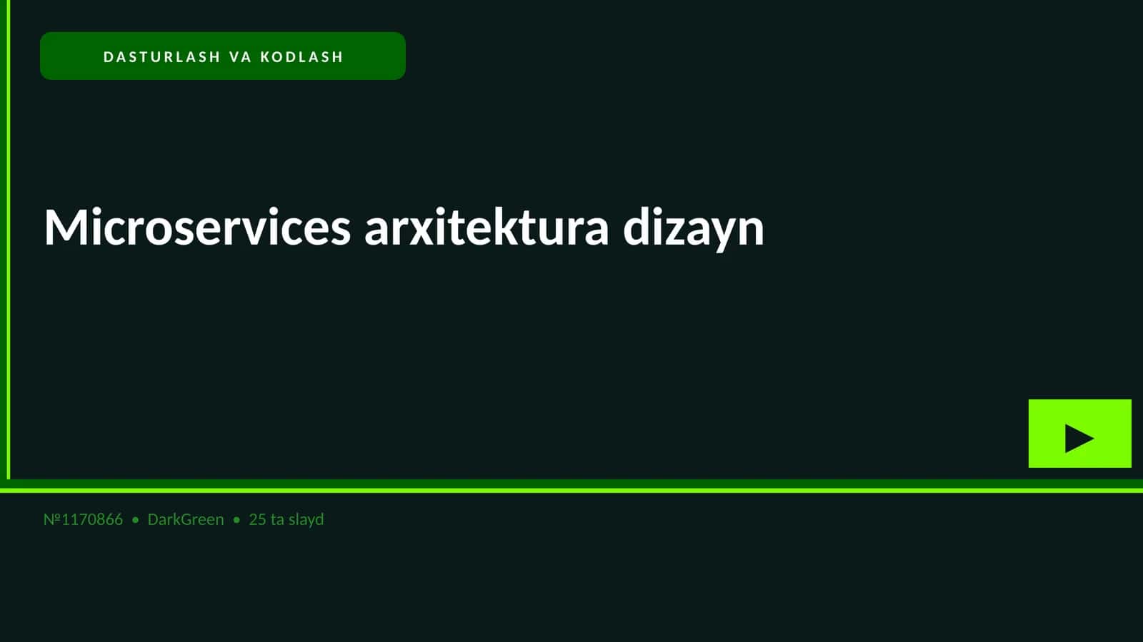 Microservices arxitektura dizayn