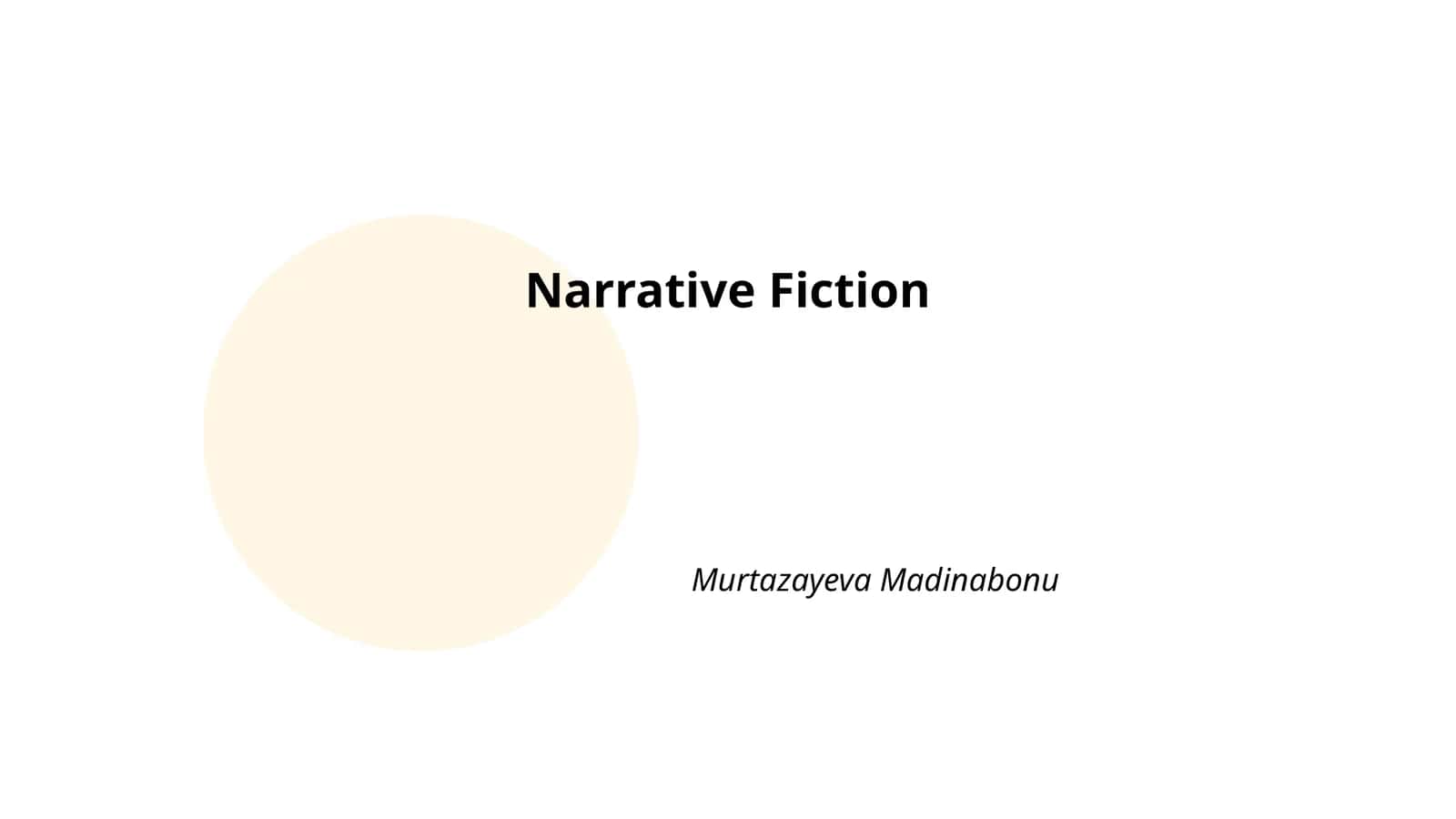 Narrative Fiction