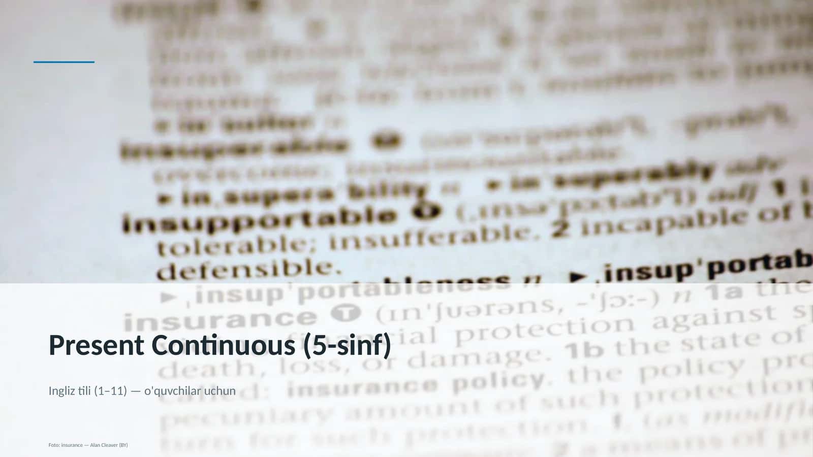 Present Continuous (5-sinf)