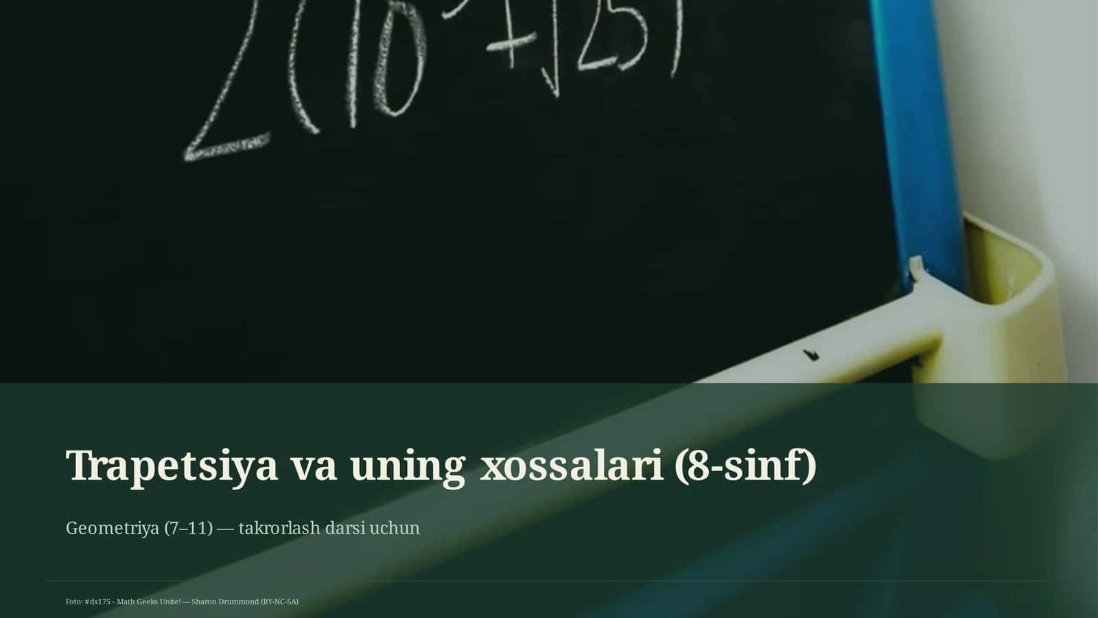 Trapetsiya va uning xossalari (8-sinf)