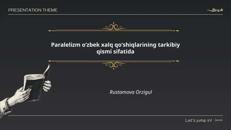 Paralelizm oʻzbek xalq qoʻshiqlarining tarkibiy qismi sifatida