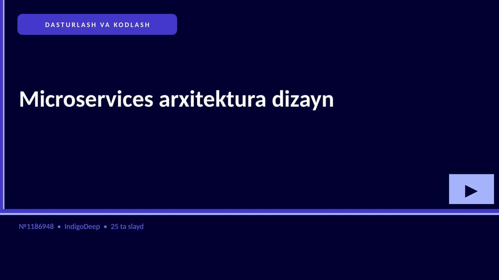 Microservices arxitektura dizayn