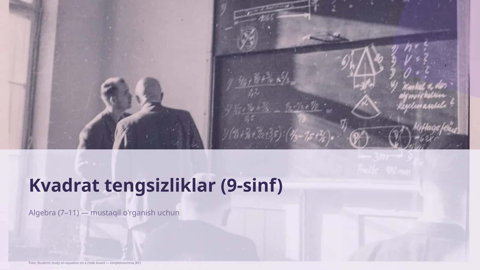 Kvadrat tengsizliklar (9-sinf)