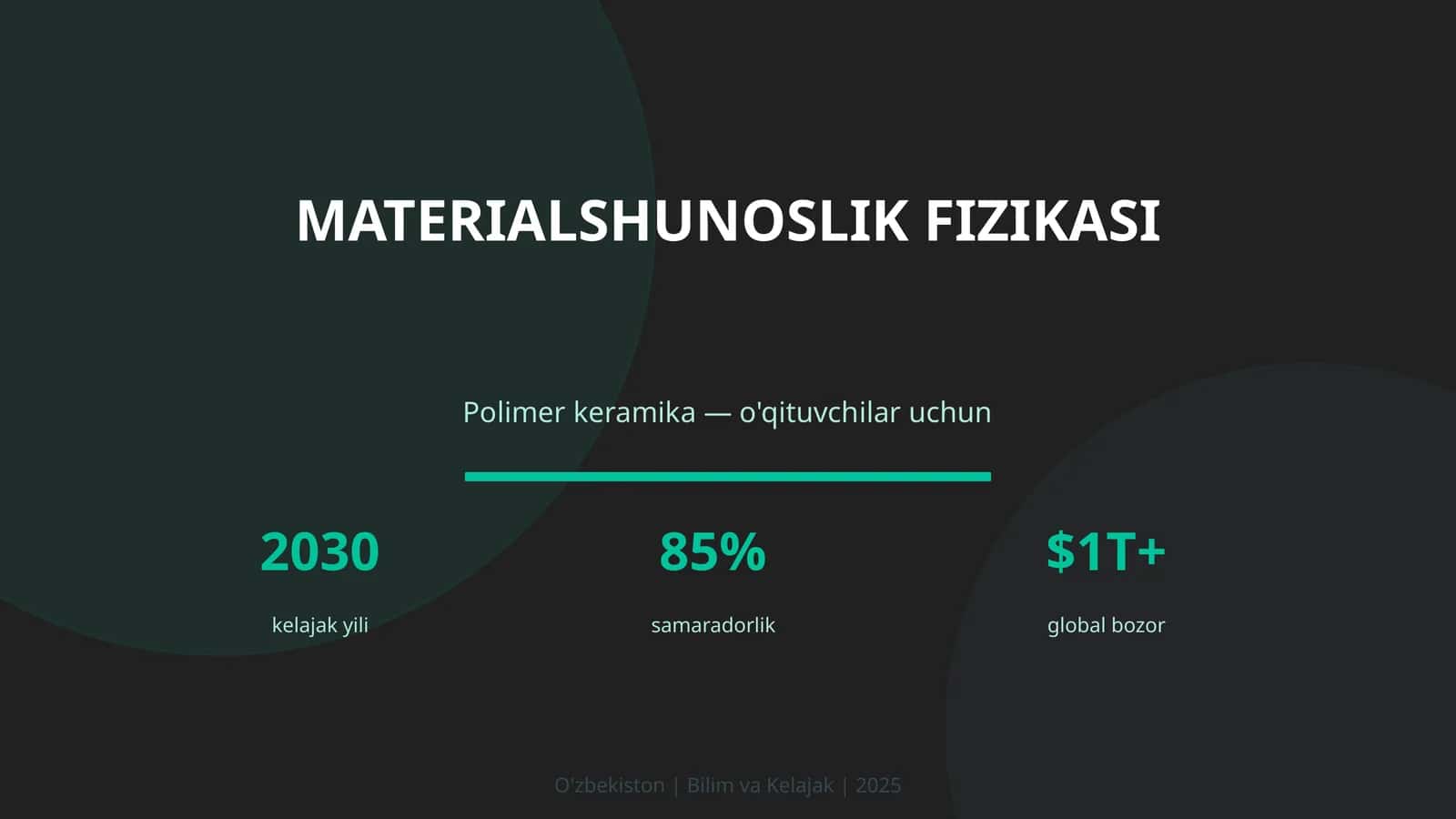 MATERIALSHUNOSLIK FIZIKASI