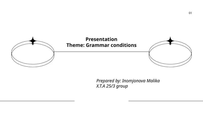 Grammar conditions Presentation