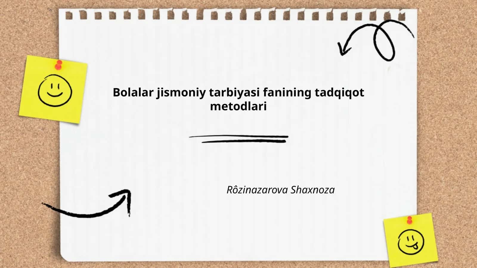 Bolalar jismoniy tarbiyasi fanining tadqiqot metodlari