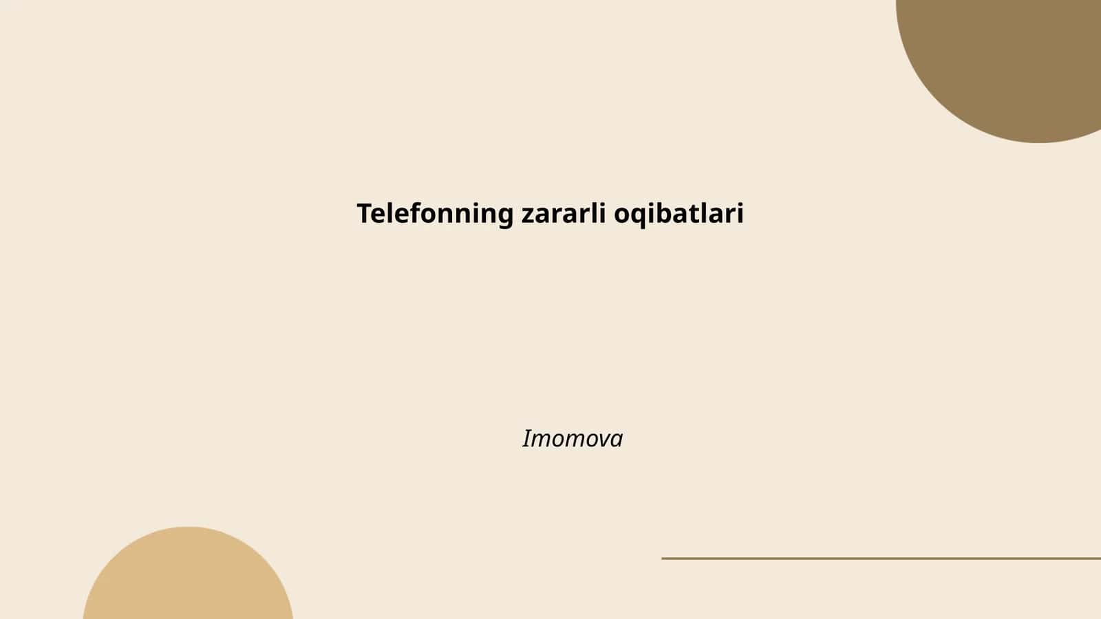 Telefonning zararli oqibatlari