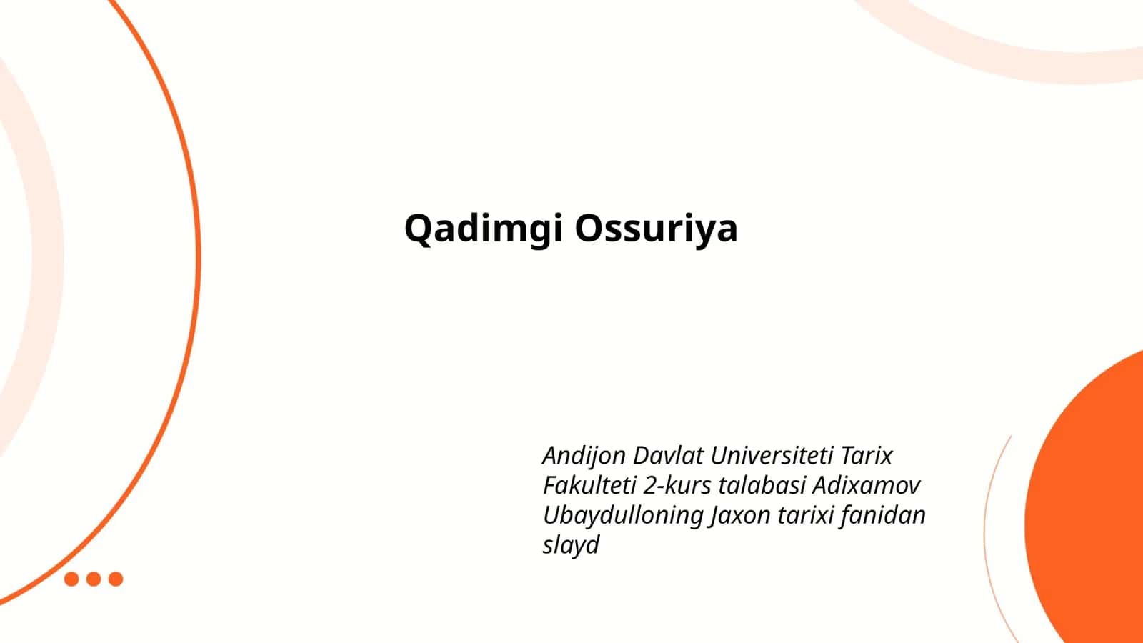 Qadimgi Ossuriya