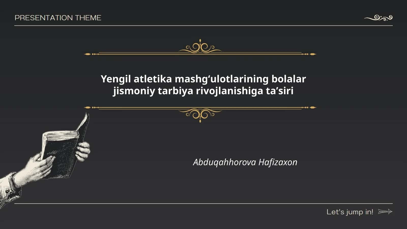 Yengil Atletika Mashgʻulotlarining Bolalar Jismoniy Tarbiya Rivojlanishiga Ta'siri