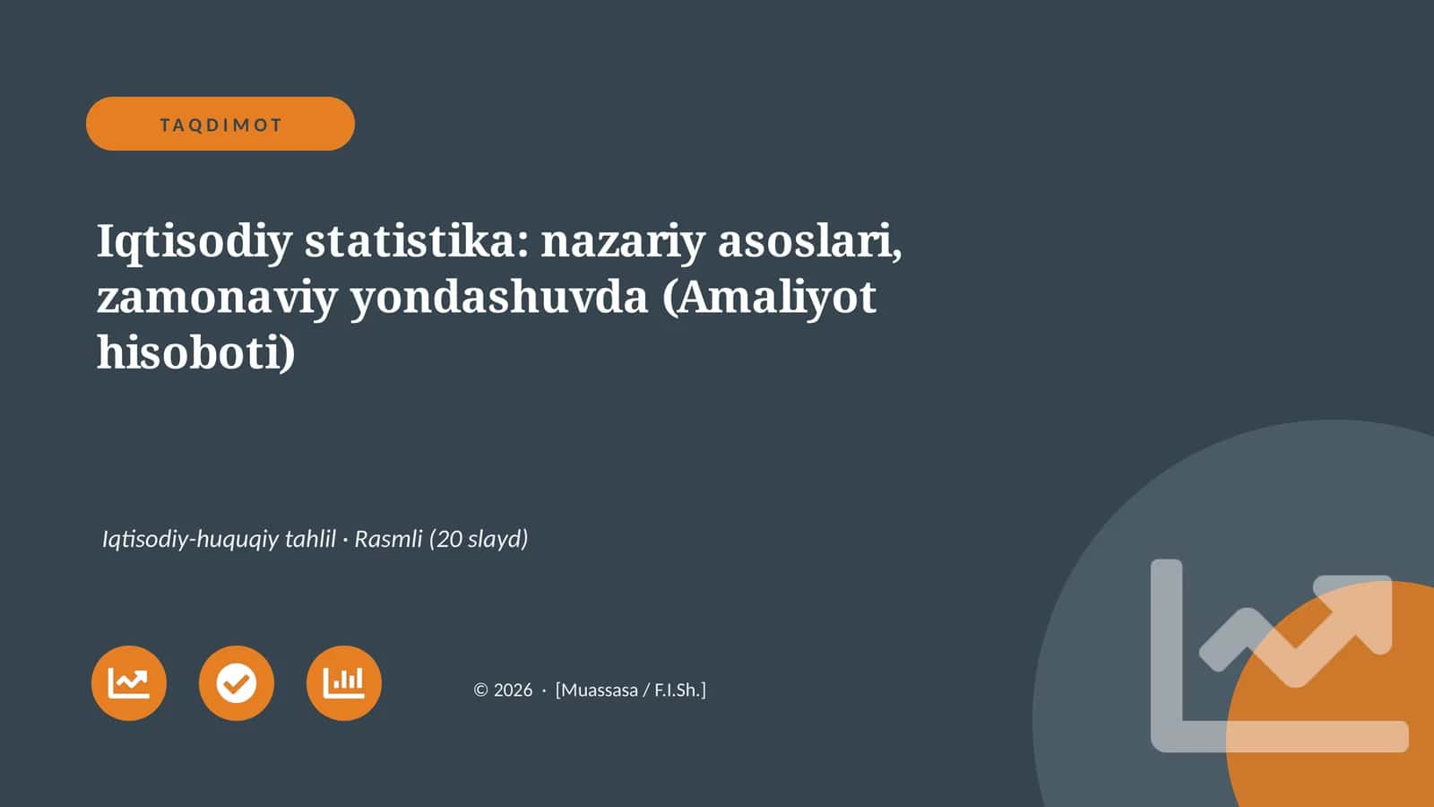 Iqtisodiy statistika: nazariy asoslari, zamonaviy yondashuvda (Amaliyot hisoboti)