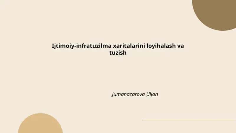Ijtimoiy-infratuzilma xaritalari