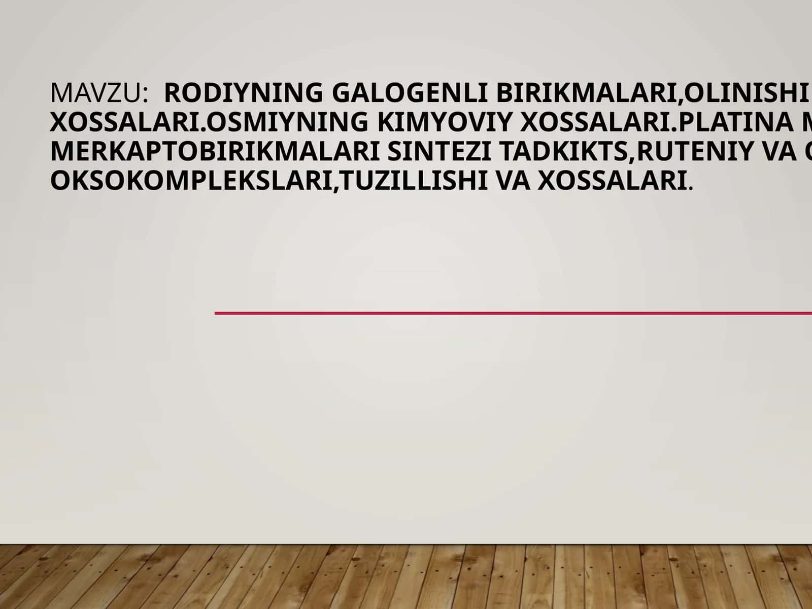 Rodiy va uning xossalari