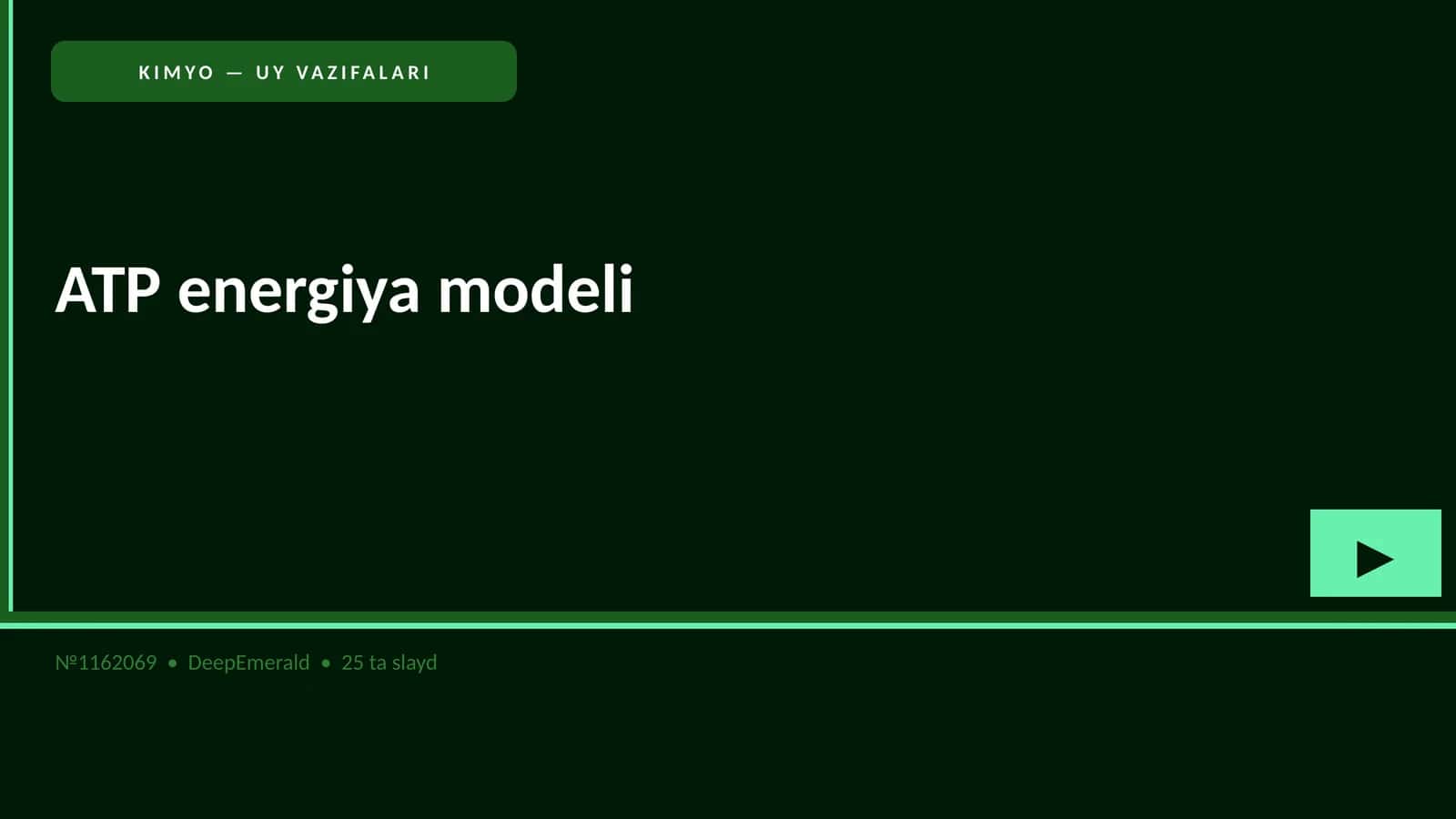 KIMYO - UY VAZIFALARI